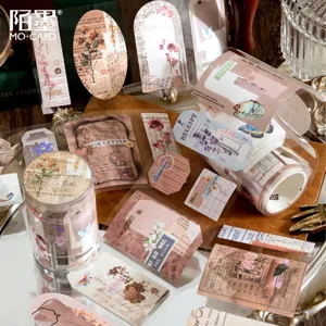 Set de cinta Washi vintage Retro diario decorativo DIY suministros de papetería artesanal