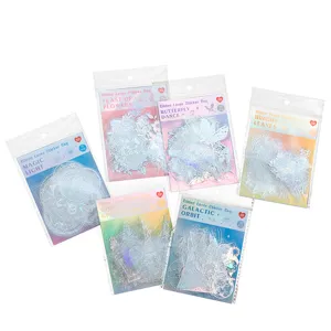 Vintage Laser Verguld PET Sticker Tas Esthetische Vergulde Laser Scrapbooking Materiaal DIY Dagboek Deco Stickers Pak Voor Scrapbook Kaarten Maken Agenda Planner Craft