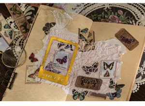 Vintage Schmetterling Aufkleber Pack, Scrapbooking Tagebuch Zubehör, schöne Dekoration.