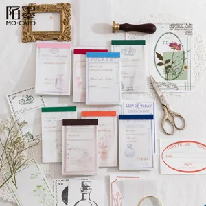 Bloc-notes Artistique Rétro en Matériaux Mixtes pour Journal Scrapbooking Fond Papier Matériel Botanique Bloc-notes Message Rétro École Bureau Papeterie