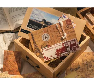 Papier de materiel de journal vintage retro collage papier decoratif pour scrapbooking