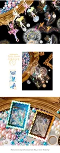 Lot de stickers PET dorés vintage pour journal intime scrapbooking loisirs créatifs