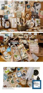 Vintage scrapbook material pack journaling stickers aesthetic collage supplies 150pcs