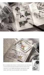 Vista detallada de papel para diario vintage en blanco y negro con un hermoso diseño de papelería retro.