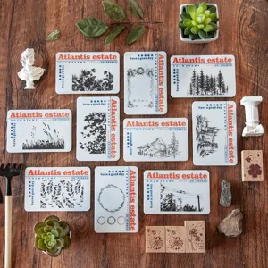 Großer Schaumstoffstempel Retro Botanische Pflanze Landschaft Schwammstempel Für DIY Scrapbooking Journaling Basteln Planer Dekoration