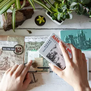 Großer Retro-Pflanzen-Schaumstoffstempel für Tagebücher, Scrapbooking und Vintage-Dekoration.