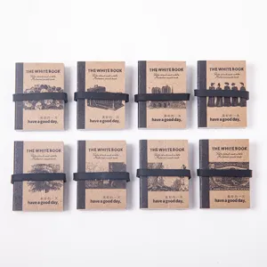 Set de mini cuadernos de material vintage en blanco y negro, ideal para decorar tus diarios.