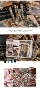 Vintage journaling διακοσμητικό υλικό χαρτιού σετ για scrapbooking και DIY χειροτεχνίες.