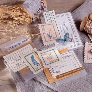 Vintage DIY journal autocollant timbres decoratifs pack de materiel pour scrapbooking
