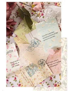 Set de papier de scrapbooking floral, papier de fond decoratif vintage pour loisirs creatifs.