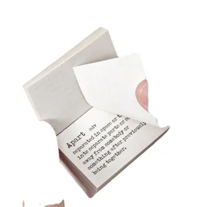 Vintage dictionary style mini sticky note pad vocabulary memo pad creative stationery paper.