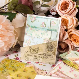 Papier de matériel de scrapbooking floral papier de fond décoratif vintage pour journal
