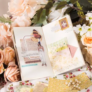 Papier de matériel mixte de fleurs vintage scrapbooking autocollants déco fournitures