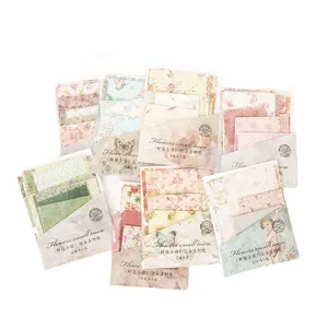 Papier pour scrapbooking floral vintage ensemble de papeterie artisanale pour art de journal