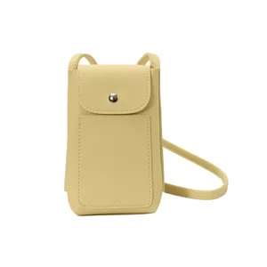Bolso cruzado vertical elegante para teléfono, mini bolso informal de PU moderno.