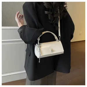 Koreanische minimalistische einfarbige Handtasche Mode Umhängetasche Damen elegante Freizeitbesonderheit.