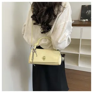 Koreanische einfache einfarbige Handtasche Mode stilvolle Schulter Umhaengetasche