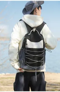 Sac à dos de sport cordon extérieur décontracté, grande capacité voyage sac pour quotidien.