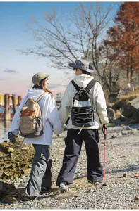Sac à dos minimaliste de randonnée avec cordon, grande capacité sport voyage pour tous.