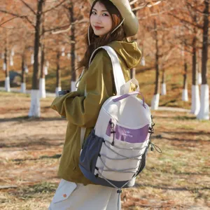 Sac à dos de loisir en plein air élégant avec cordon, grande capacité voyage et école.
