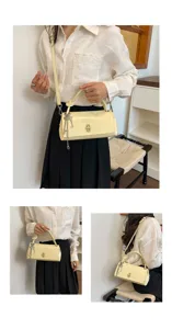 Koreanischer Stil einfarbige Damen Handtasche, elegante Schultertasche und modische Tasche.