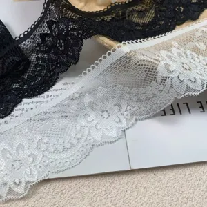 5cm Black White Lace Trim Embroidery Ribbon DIY Sewing Garment Collar Dress Craft Decor