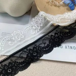 Black White Hollow Embroidered Lace Trim Ribbon For Garment Collar Cuffs Lolita Hair Accessories DIY Decor