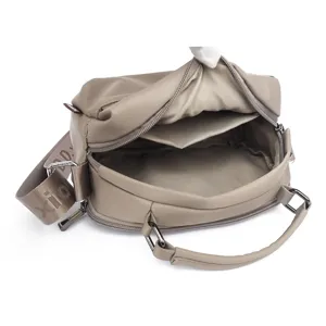 Women Casual Oxford Cloth Crossbody Bag Lightweight Waterproof Shoulder Bag Multi-Pocket Travel Daily Casual Handbag Gift