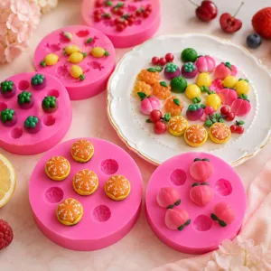 Mini Fruit Silicone Chocolate Fondant Mold Mango Cherry Orange Grape Cake Decorating Baking Tool DIY Kitchen Gadget