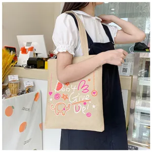 Borsa shopper in tela di lino casual con stampa elefante, elegante borsa a spalla per uso quotidiano.