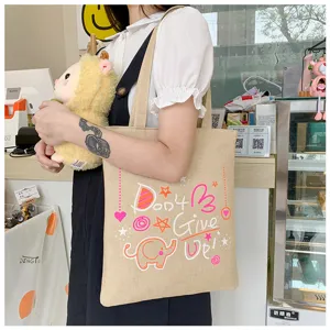 Borsa a tracolla in tela casual con stampa elefante, perfetta borsa da shopping.