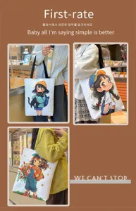 Koreanischer Stil Segeltuch Tasche lässig Studenten Schultertasche große Kapazität Anime