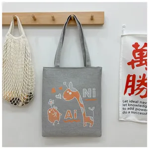 Χαριτωμένη Τσάντα Tote από Καμβά με Σχέδιο Cartoon Casual Τσάντα Ωμού για Καθημερινή Χρήση