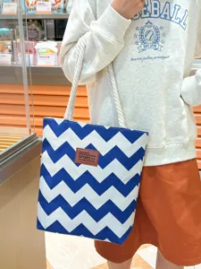 National Stil Canvas Tote Bag Große Kapazität Damen Bedruckte Schultertasche Künstlerische Lässige Einkaufstasche Alltagstasche