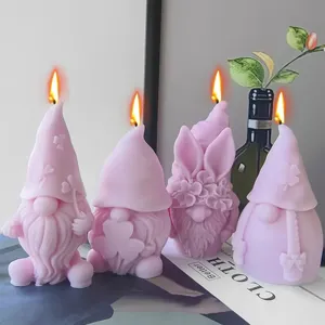 Gnome Silicone Candle Mold Christmas Series DIY Plaster Baking Cake Mold