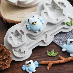Silikon Eule Form für Fondant Ton Backen Handwerk DIY Kerze Herstellung Detailansicht.