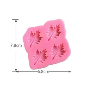 Moule en silicone en forme de feuille pour décoration de gâteau et chocolat, 7.8x6.8cm.