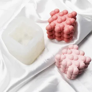 Silikonform und Blasenwuerfel Kerzenset fuer DIY Aromatherapie, Handgemachte Seife, Backen.