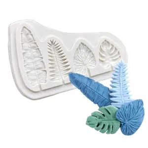 Moule à Fondant en Silicone Feuille Feuilles de Plantes Chocolat Décoration de Gâteau