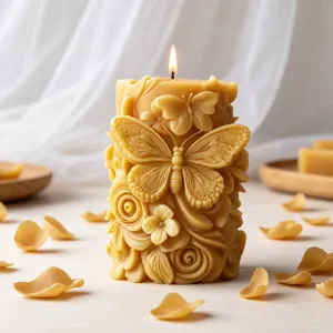 Vlinder Bloemen Reliëf Siliconen Kaars Mal 3D Cilindrisch Zeep Hars Mal DIY Ambacht Huis Decor Maken Tool