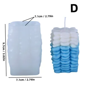 Silikon 3D Kerzenform mit Farbverlauf Kerze, DIY Handarbeit Aromatherapie Seife Form Mold