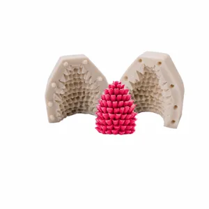 Detailed view of the 3D pinecone silicone mold for aromatherapy candles and DIY crafts.