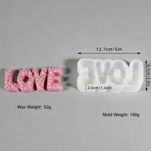DIY Love letter bubbel siliconen mal en kaars set voor bakken handwerk en decoratie