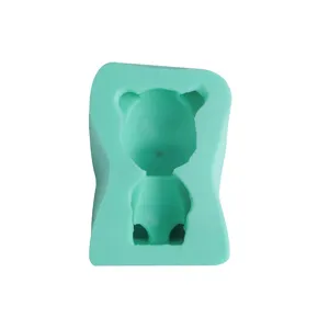 Silicone bear mold for DIY cake baking, fondant chocolate and 3D dessert decoration tool.