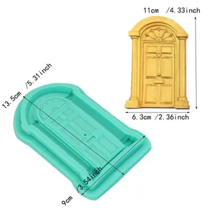 European style arched door silicone mold retro architecture fondant cake DIY decoration tool