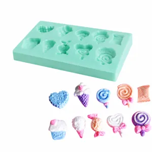 Silicone fondant mold DIY chocolate candy cake baking tool multi-shape tray set