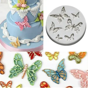 Schmetterling Silikonform Fondant Kuchendekorationswerkzeug Schokolade DIY Epoxidharzform Backen Küchenzubehör