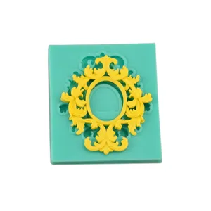 Baroque style silicone mold for cake decorating, fondant, and chocolate baking crafts.