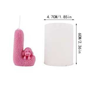 Silicone candle mold DIY scented candle poodle mold craft mold for handmade candle making