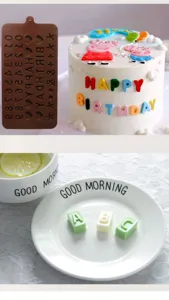 Silikon Zahlen Buchstaben Schokoladenkuchen Backform Fondant DIY Kuechen Werkzeug Set